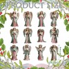 Yookeer 24 Pcs Christmas Wooden Hanging Ornaments Christmas Angel Theme