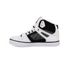 DC Men's Pure High Top WC Skate Shoe, Black/White/Carbon, 15