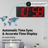 CHKOSDA 18'' Automic Digital Wall Clock, LED Wall Clock with