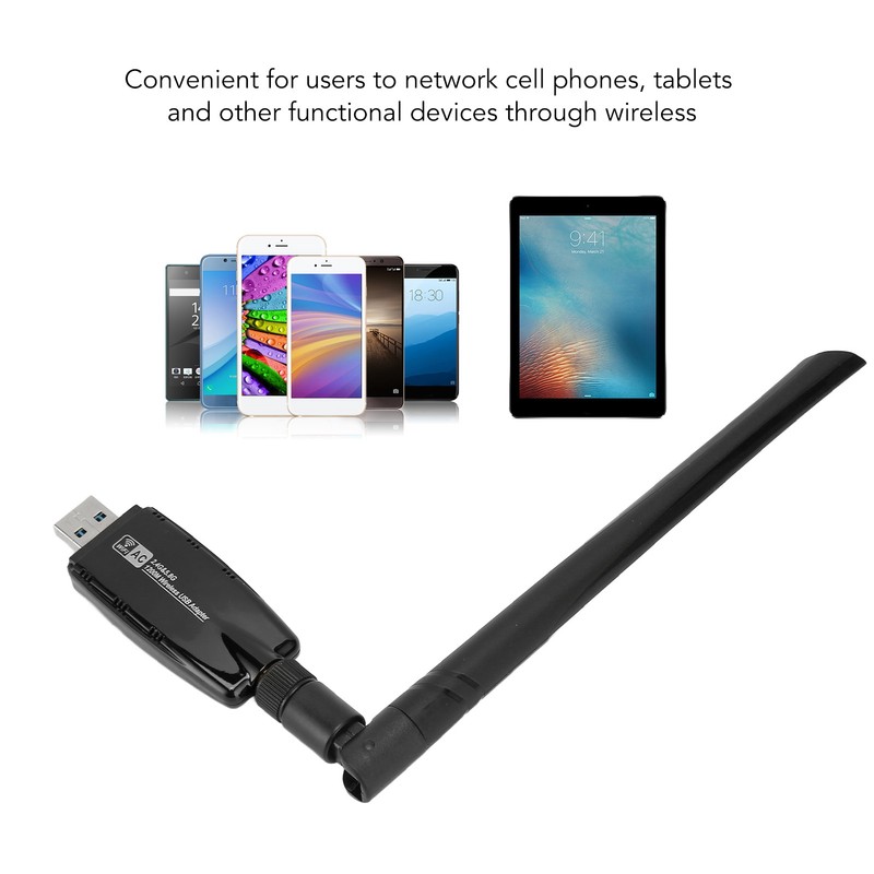 Wireless USB WiFi Adapter High Speed 1200Mbps Dual Band Wireless