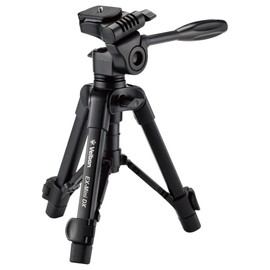 Velbon 500748 Desktop Tripod, EX-mini DX 2-Level Lever Lock, Total Height 16.7 inches (42.5 cm), Leg Diameter 0.7 inches (17 mm), Small, Mini Tripod, 3-Way Head Head, Quick Shoe Compatible, Macro