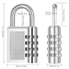 ZHEGE Combination Lock Padlock with Combination Code 4 Digit, Spin