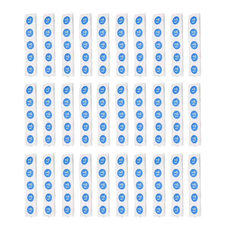 Ausla 30pcs NFC PVC -Aufkleber Wassersicher, 504 Bytes Programmierbare NFC
