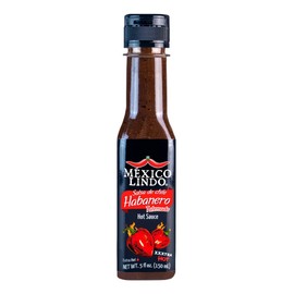 MEXICO LINDO SALSA DE CHILE HABANERO, TATEMADO HOT SAUCE, 5 fl oz (150 ml)