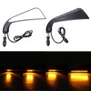 8mm Black Motorcycle Handlebar Rear View Side Mirrors with Turn