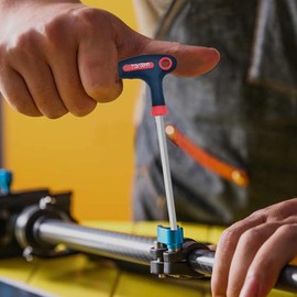 KEWAYO T-Handle Allen Wrench Set, Metric Long Arm Ball End Hex Key Wrench Set, T-Handle Security Torx Wrench Set, Long Arm Tamper Proof Star Keys Made 19 pack