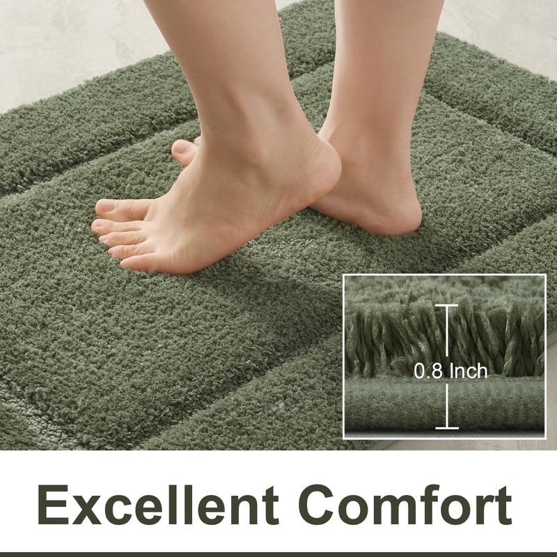 LOCHAS Bathroom Rug Set, Bath Rugs Sets 3 Piece Non