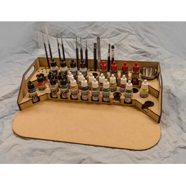 GameCraft Miniatures Painting Station - 26mm V2, for Vallejo and Army Painter Style Dropper Bottles