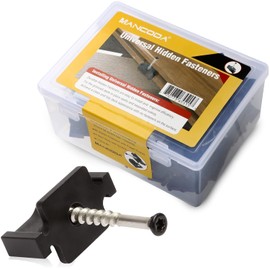 Hidden Deck Fasteners for Composite Decking Board, Universal Hidden Fasteners with Stainless Steel Screws, Composite Decking Clips for Wood Deck Framing, 90 Per Box for 50 SQ.FT
