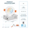 PARMIDA (12 Pack) 3 Inch 5CCT Ultra-Thin LED Recessed Ceiling