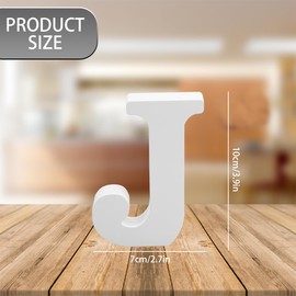 GLADFRESIT Decorative Wood Letters for Crafts, Standing Alphabet Letters for Children, Baby Name, Wedding, Birthday Party, Home Wall Decoration 4"