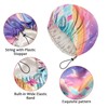 Cabreche Luxury Shower Cap Satin Silk Lined Adjustable Elastic Reusable