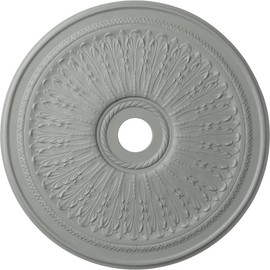 Ekena Millwork CM29OA Oakleaf Ceiling Medallion, 29 1/8"OD x 3 5/8"ID x 1"P (Fits Canopies up to 6 1/4"), Factory Primed