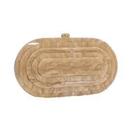 GSYPS Acrylic Clutch Purse Marbled Evening Handags Elegant Shoulder Bag for Wedding Cocktail Party Prom C-Champagne