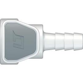 Nordson MEDICAL LinkTech 50AC Quick Connect Couplings, Acetal Plastic, Chemical-Resistant, Thumb-Latch Design (Straight Female, Non-valved, 1/4" HB)