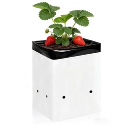 Zenrok 50-Pack 3 Gallon Grow Bags, Black & White Panda Film Plant Bags, Heavy-Duty Thick Plastic Pots for Potting, Seedlings & Rooting