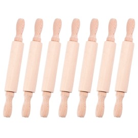 OLYCRAFT 7PCS Mini Wood Rolling Pin 20x2.55cm Unfinished Clay Rolling Pin Classic Blank Wood Rolling Pins for Baking Dough Roller Rolling Pin Wooden Utensil for Home Craft Making DIY Clay Handmade