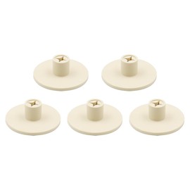 Tiardey 5 Pack 0.8 Inch Beige Plastic Golf Tee, Hollow Training Driving Range Tee Stable Ball Holder for Outdoor Indoor Hitting Mat