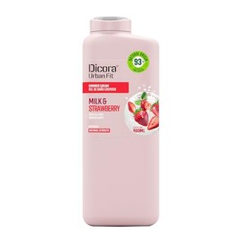 Dicora Urban Fit Gel Ducha Nutritivo Baño Natural Mujeres Hombres Nutrición Profunda Aroma Duradero Leche Fresa 400