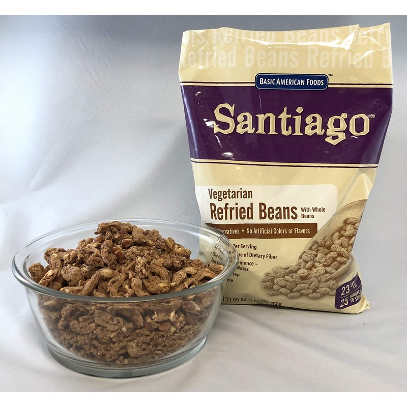 Santiago Vegetarian Refried Beans, Dehydrated Refried Pinto Beans with Whole