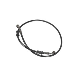 INFINAUTO 90cm 35.43" Motorcycle Braided Brake Clutch Oil Hoses Line Black Stylish Design