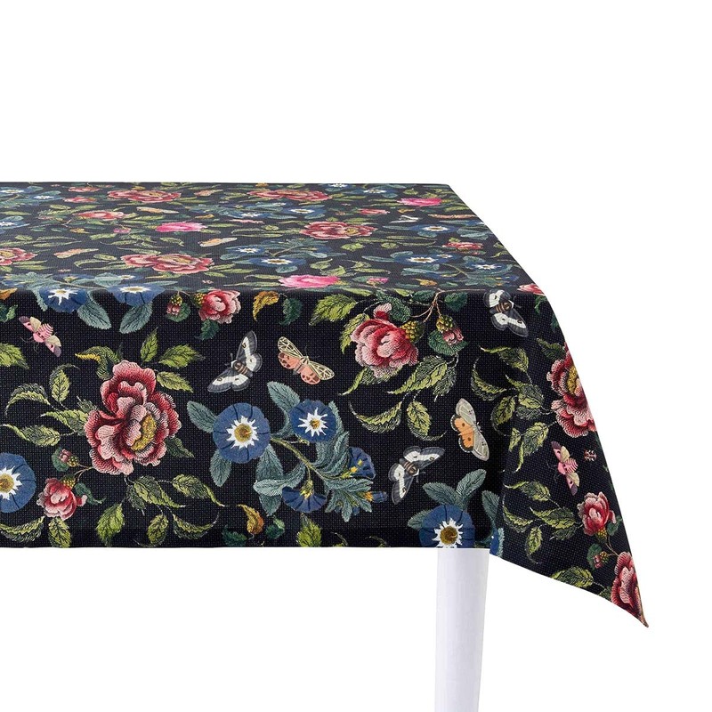 Spode Creatures of Curiosity Tablecloth - Black 100% Cotton 140