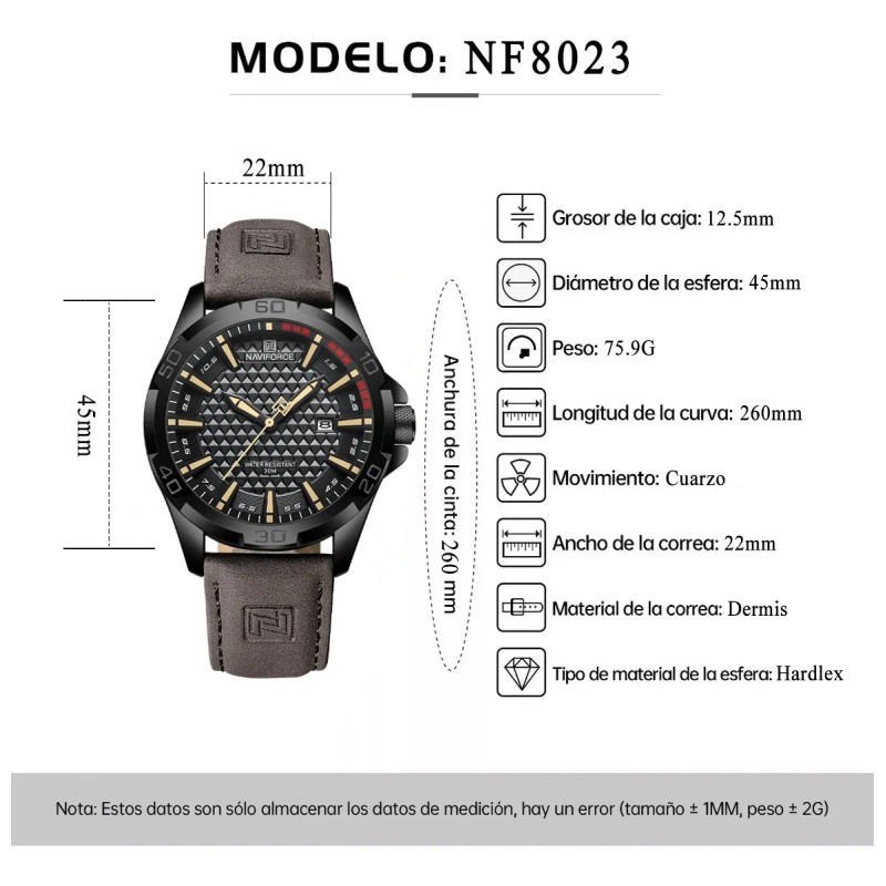 Relojes Masculinos Naviforce Relojes Casuales Impermeables