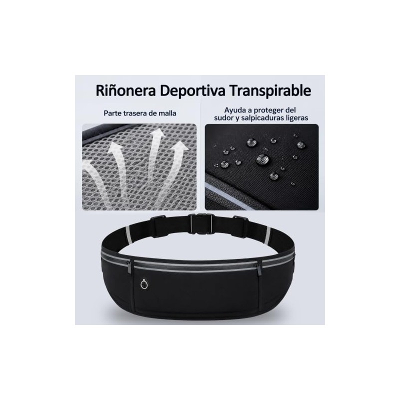 Cangurera Deportiva para Correr, Riñonera Porta Celular para Hombre y