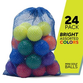 Infusion Miniature Golf Balls, Bulk 24‑Pack Assorted Colors – Durable Backyard Putting & Party Favors