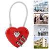Code Padlock, Couple Padlock, Mini Heart-Shaped Hall Locker Durable Portable