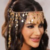 Reaky Gold Sequin Head Chain Egyptian Headpiece for Women, Alloy