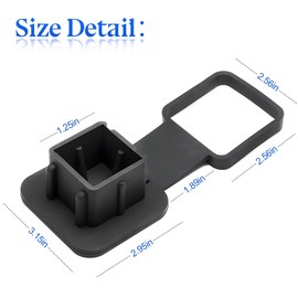 XINLIYA 2 Pcs Trailer Hitch Cover, Heavy Duty Trailer Rubber Hitch Cover Plug Cap Insert, Protects Square Receiver Tube Fits for Most Cars, Univeisal Car Exterior Accessories（1.25 inch）
