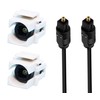 DIYTECH Toslink Keystone Jack, Female to Female SPDIF Coupler, Includes