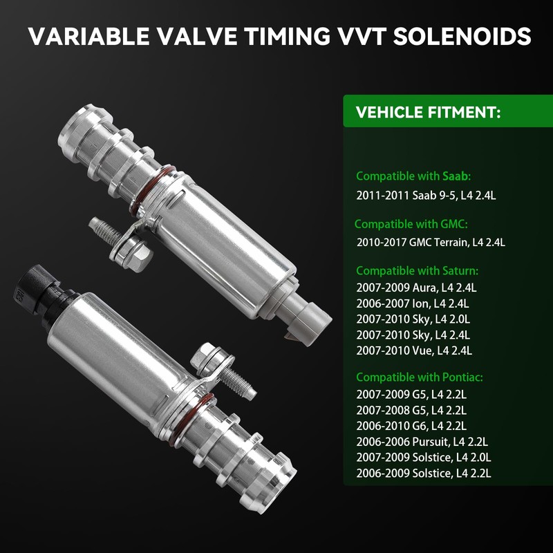 Intake & Exhaust Camshaft Position Actuator VVT Solenoid Valve Kit