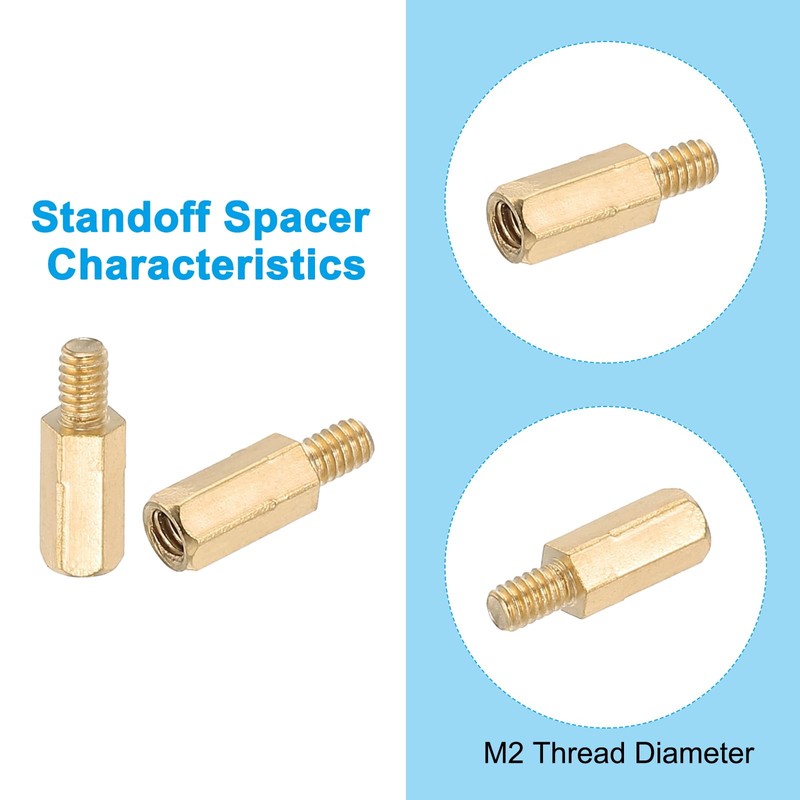 PATIKIL M2 x 6 mm + 3 mm Spacer Screws,