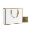 YACEYACE White and Gold Gift Bags with Handles Bulk, 20Pcs