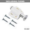 TERF® Push to Open Door Catch White Single Magnetic Pressure