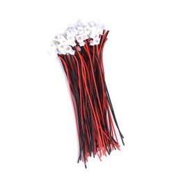 YWBL-WH JST Connection Cable 1.25 mm 2-Pin Micro JST Male/Female with Cable Cables, Terminals, Pack of 20