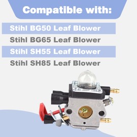 BG50 Carburetor Assembly Compatible with Stihl Leaf Blower BG50 BG65 SH55 SH85 OE: 42291200650 42291200608