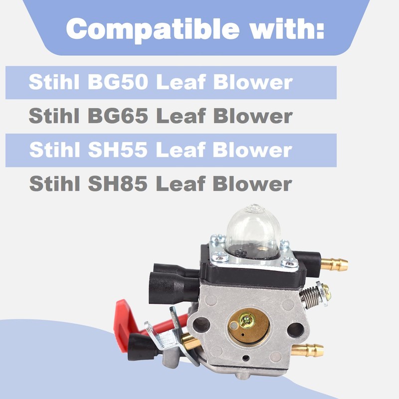 BG50 Carburetor Assembly Compatible with Stihl Leaf Blower BG50 BG65
