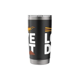 I Love Dirt Shovel Wheelbarrow Graphic Stainless Steel Insulated Tumbler