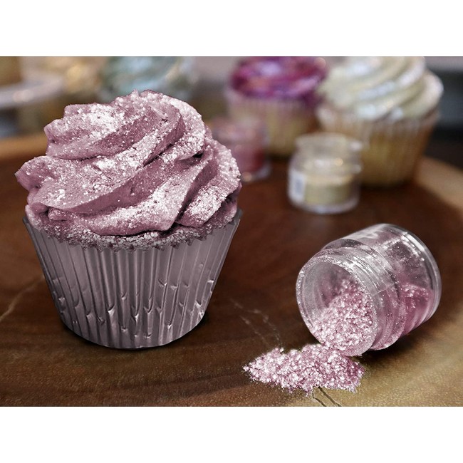 BAKELL Pink Rose Edible Glitter, 5 Gram | TINKER DUST Edible Glitter | KOSHER Certified | 100% Edible Glitter | Cakes, Cupcakes, Cake Pops, Fondant, Drinks, Dessert Vegan Glitter