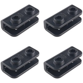 WHYHKJ 4PCS Pop-up Gazebo Replacement Connectors Tent Canopy Accessories Rectangular Frame Kit Plastic Connectors Outdoor Furniture Spare Parts for Pole Tents and Gazebos Black