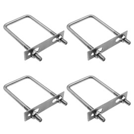TTZEZE Square U-Bolts,Stainless Steel Square Bend U Bolts,Frame Plate U Shaped Nuts and Bolts for Automobiles Trailers,Ski Boats,or Sailboat Trailers,4 PCS M10*90 * 120