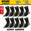 SOXCO WORK Socks for Men Crew Length Black Heavy Duty