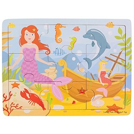 Bigjigs Toys Wooden Tray Puzzle - Mermaid