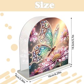 DCIDBEI Diamond Painting Napkin Holder 15 x 15 cm Diamond Painting Napkin Holder Paper Napkin Holder Towel Holder Napkin Dispenser for Kitchen Worktops Dining Tables Butterfly