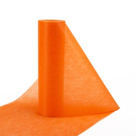 28 cm x 25 m Non-Woven Table Runner, Wedding, Table Runner Roll, Table Runner Christening, Tulle Ribbon Table Runner, Non-Woven Table Runner Birthday for Wedding (Orange (28 cm x 25 m))