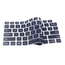 Silicone Keyboard Cover Skin Compatible for Dell Latitude 14" 5420 5430 5431 7410 7420 7430, Dell Latitude 15.6" 7520, Dell Latitude 9000 9510 9520 9420 9430 Laptop (Black)
