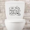 2 PCS Art Funny DIY Decor Decal Bath Room Door